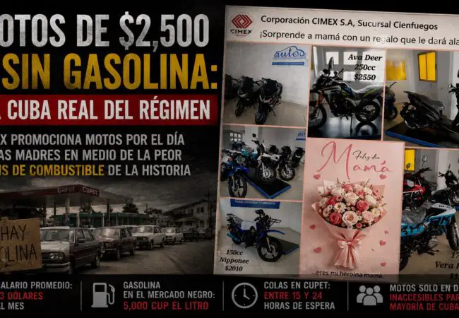 Régimen promociona la venta de motos de combustión «por el Día de las Madres» con precios que van desde los 1950 hasta 2500 USD